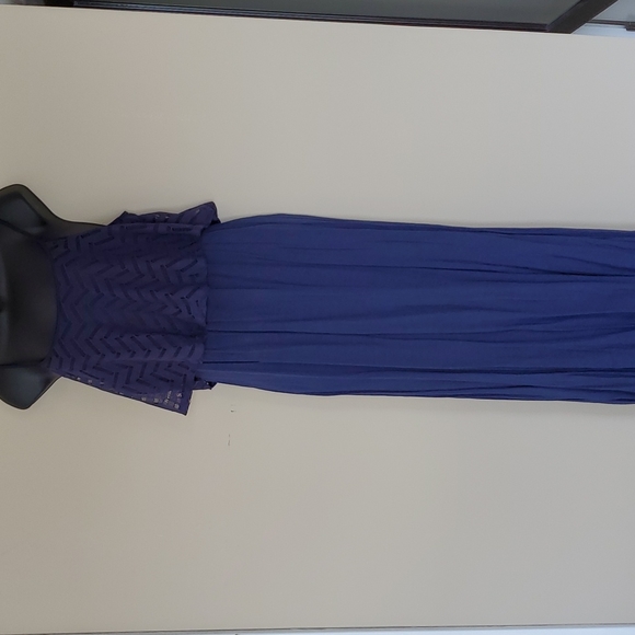 Blue maxi dress. Linen feeling - Picture 1 of 6